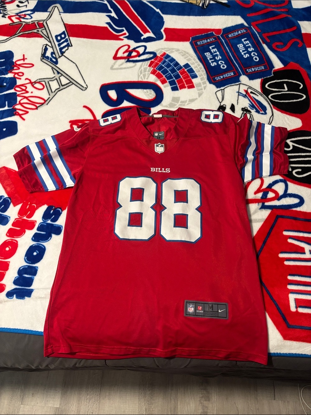 Red Buffalo Bills #88 Football Jersey